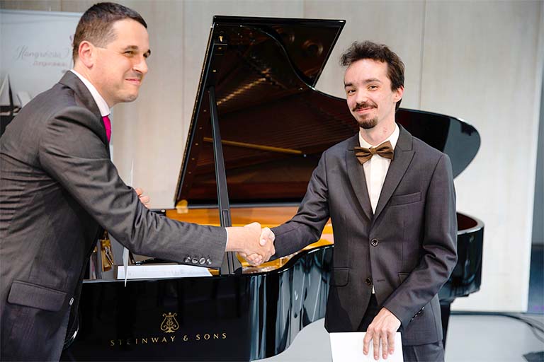 Balázs Juhász piano teacher and Ádám Balogh concert pianist