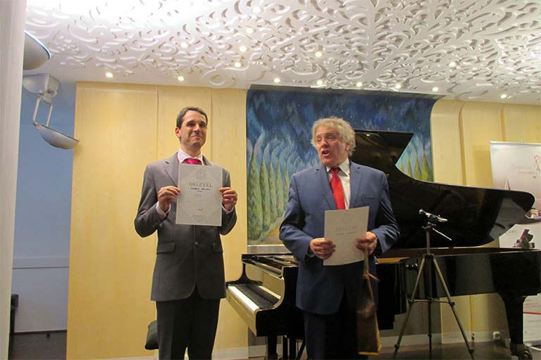 Balázs Juhász piano teacher and Endre Hegedűs concert pianist