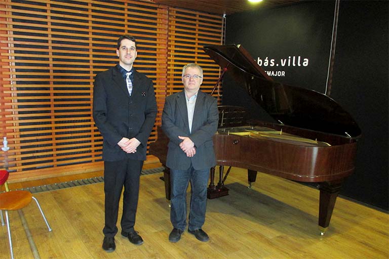 Balázs Juhász piano teacher and Károly Mocsári concert pianist